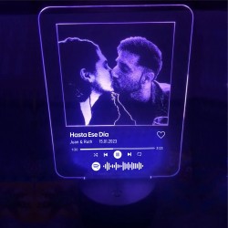 Lámpara canción Spotify personalizada con foto