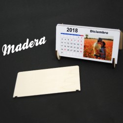 Calendario de mesa con tus fotos - madera